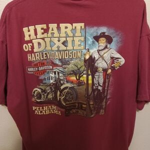 Harley-Davidson Heart of Dixie Maroon Tee Pelham Alabama